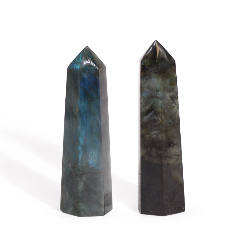 3x Madagaskarské Labradoritové Hroty (približne 63-93g 80-90mm x25mm)