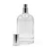 6x 100ml Okrúhla Hrubá Fľaška, Strieborný Sprej a Uzáver