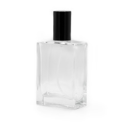 6x 50 ml Hranatá Robustná fľaša, Čierny Sprej a Uzáver