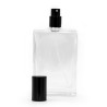 6x 100 ml Hranatá Robustná Fľaška, Čierny Sprej a Uzáver