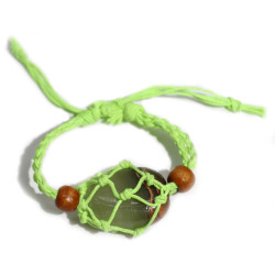 10x Šnúrky na Náramky z Drahých Kameňov 20-28cm - Zelené
