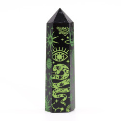 Čierne Obsidiánové Hroty (cca 60-70 g, 9 cm) – Mystický Príbeh – Zelen