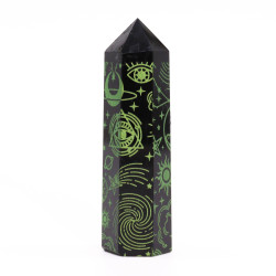 Čierne Obsidiánové Hroty (cca 60-70 g, 9 cm) – Mystický Príbeh – Zelen