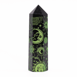 Čierne Obsidiánové Hroty (cca 60-70 g, 9 cm) – Mystický Príbeh – Zelen