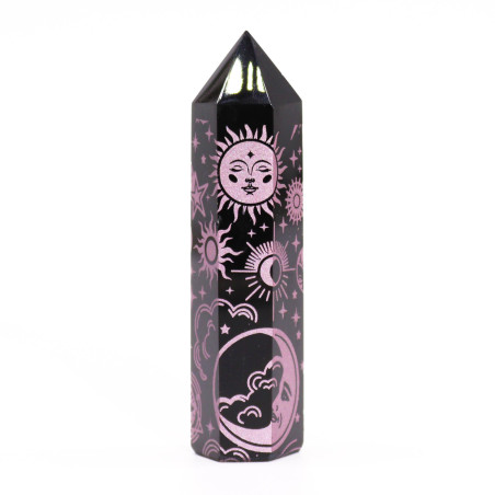Čierne Obsidiánové Hroty (cca 60-70 g, 9 cm) - Mystický Príbeh - Ružov