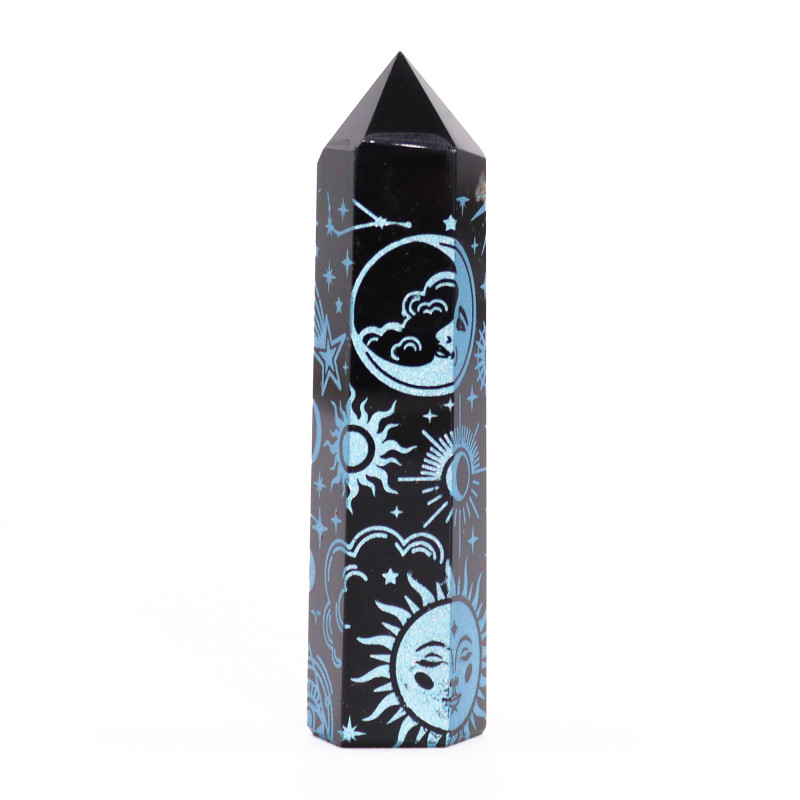 Čierne Obsidiánové Hroty (cca 60-70 g, 9 cm) - Mystický Príbeh – Nebes