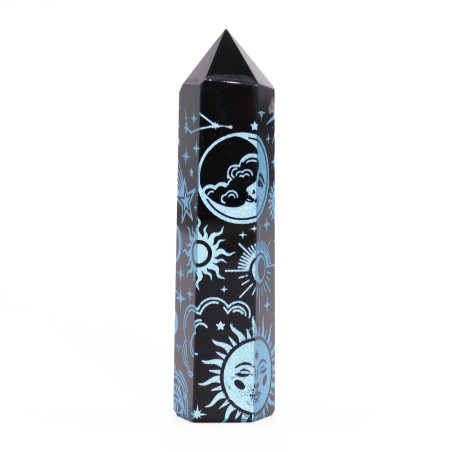 Čierne Obsidiánové Hroty (cca 60-70 g, 9 cm) - Mystický Príbeh – Nebes