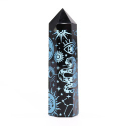 Čierne Obsidiánové Hroty (cca 60-70 g, 9 cm) - Mystický Príbeh – Nebes