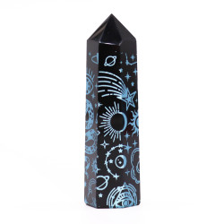 Čierne Obsidiánové Hroty (cca 60-70 g, 9 cm) - Mystický Príbeh – Nebes