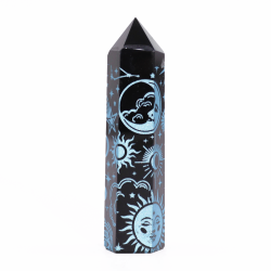 Čierne Obsidiánové Hroty (cca 60-70 g, 9 cm) - Mystický Príbeh – Nebes