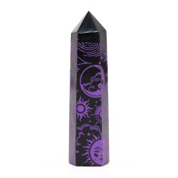 Čierne Obsidiánové Hroty (cca 60-70 g, 9 cm) - Mystický Príbeh - Hlbok