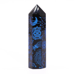 Čierne Obsidiánové Hroty (cca 60-70 g, 9 cm) -Mystický Príbeh - Polnoč