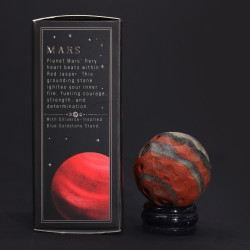 Červený Jaspis na Solárnom Stojane zo Zlatého Kameňa - Mars 40mm