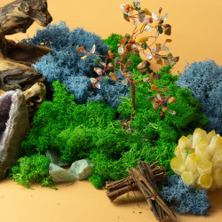 Dekoračný Islandský Mach - Oranžový - 635g