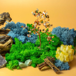 Dekoračný Islandský Mach - Modrý - 635g