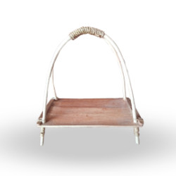 Stojan na Čajovú Súpravu z Kokosových Listov - Prírodný