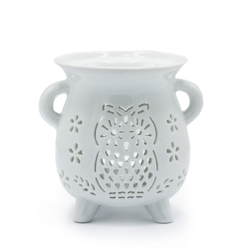 3x Kotlíková Aroma Lampa – Sova – Biela