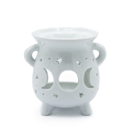 3x Kotlíková Aroma Lampa - Fáza Mesiaca - Biela