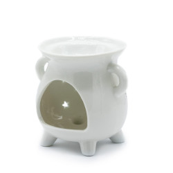 3x Kotlíková Aroma Lampa - Fáza Mesiaca - Biela