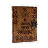 Kožený Zápisník – Obyčajný Papier - Life is Better with Friends (12.5c