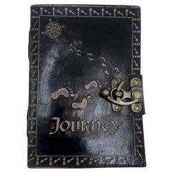 Kožený Zápisník – Obyčajný Papier - Journey (12.5cmX17.5cm) - Tmavohne