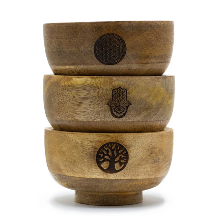 3x Malá Rituálna Miska na Vonné Tyčinky a Kužele 11 x 5.5 cm – (rôzne 