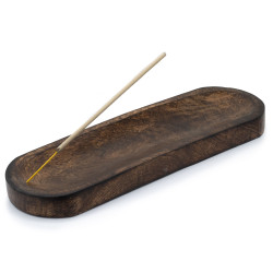 4x Veľký Stojan na Vonné Tyčinky 30x10cm - Klasické Mangové Drevo