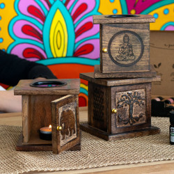 Veľká Aroma Lampa z Mangového Dreva - Strom Života