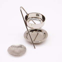 Mosadzná Kadidelnica na Vonnú Živicu - Strieborná - Pevná