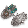 6x Zelený Malý Stojan na Vonné Tyčinky Hamsa 13x5,5 cm
