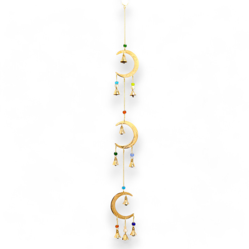 4x Indická Zvonkohra - Mesiac - 10 Zvončekov - 6,5 x 63 cm