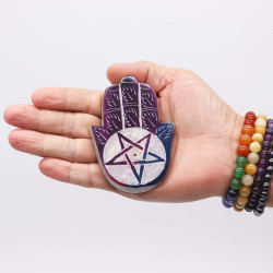 4x Stojan na Vonné Tyčinky Hamsa 9x6cm - Pentagon