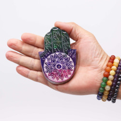 4x Stojan na Vonné Tyčinky Hamsa 9x6cm - Lotosový Kvet