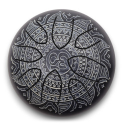 Happy Bubon Óm Gravírovaná Mandala - 16cm