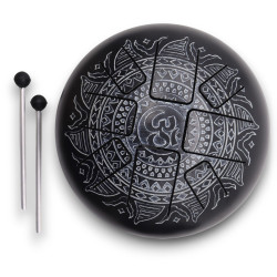Veľký Happy Bubon Óm Mandala Gravírovaný- 22x15cm