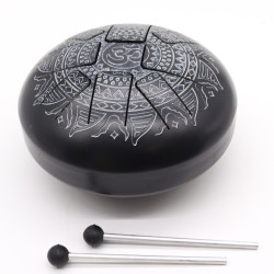 Veľký Happy Bubon Óm Mandala Gravírovaný- 22x15cm