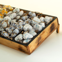 144 Veľkých Dekoračných Drevených Srdiečok so Stojanom Zadarmo