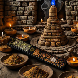 12x Extra Dlhé Vonné Tyčinky Banjara - Mayský Kopál