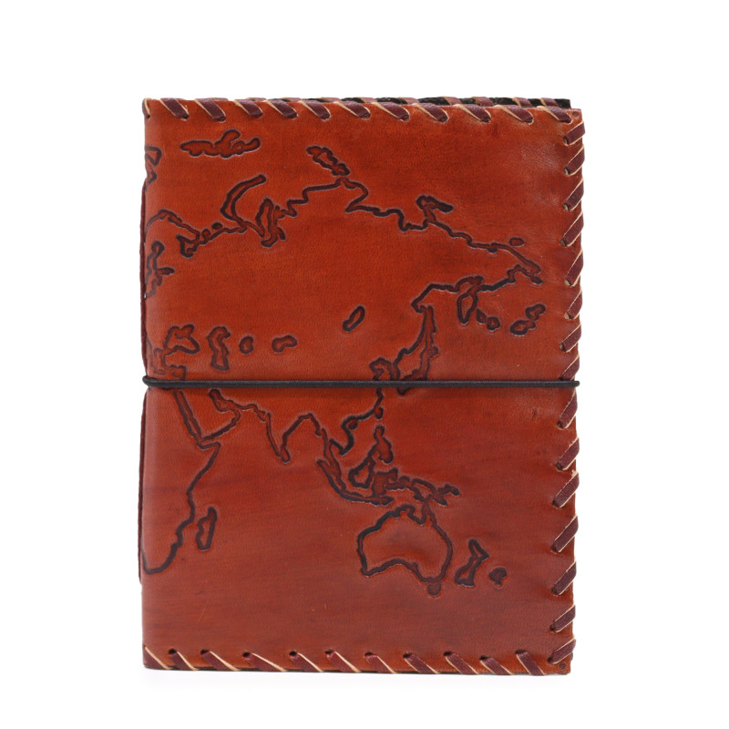 Cestovný Zápisník so Zavinovačkou - Svetlo Hnedý - 96 strán - 17x13cm