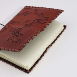 Cestovný Zápisník so Zavinovačkou - Svetlo Hnedý - 96 strán - 17x13cm