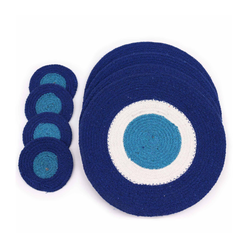 Sada Jutového Prestierania Evil Eye (4 ks)