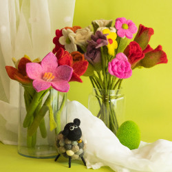 6x Plstené Kvety - Ľalia (rôzne farby)