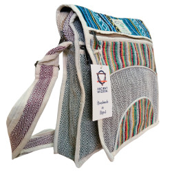 Konopná Taška na Notebook cez Rameno - Krivky