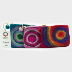 3x Vrecúško na Zips z Prírodnej Plsti (rôzne) - Psycho