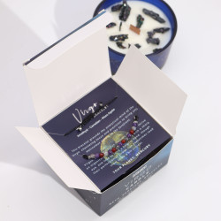 36x Krištáľová Sviečka Znamenia Zverokruhu s Náramkom z Drahokamov - S