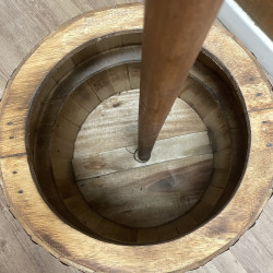 Stojan na Pivný Sud a Slnečník 38x32cm - Prírodný