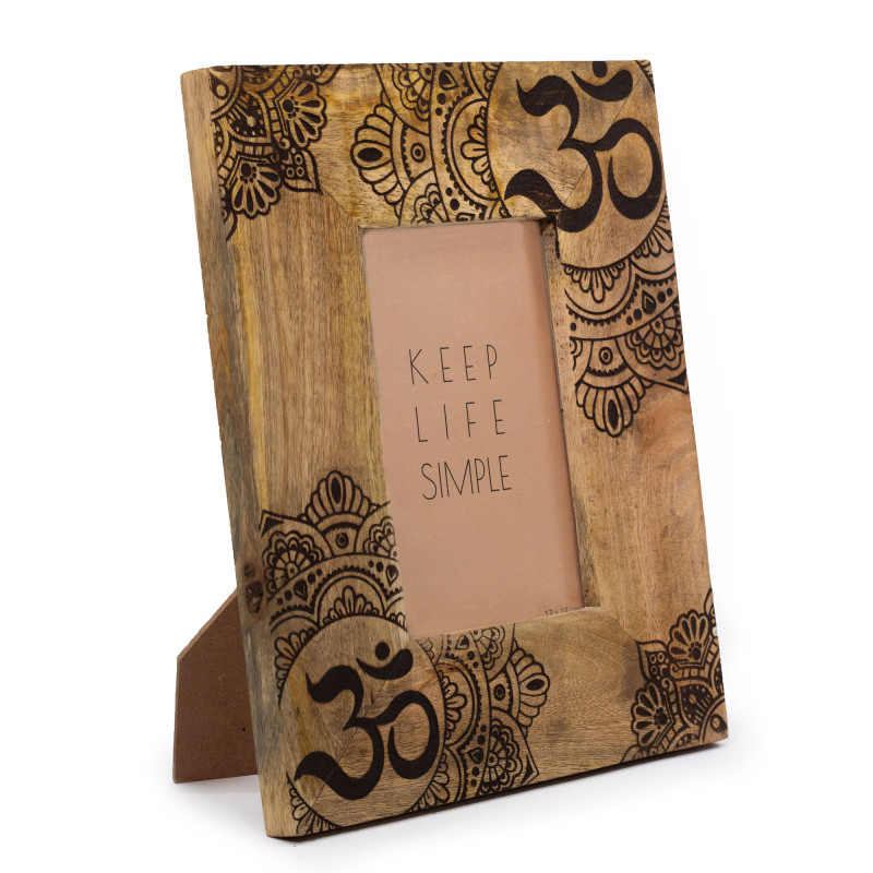 Stredný Rám na Fotografie z Mangového Dreva ( 10x15cm) 26x20x2cm - Man