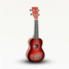 Ručne Vyrábané Ukulele - Prírodná Povrchová Úprava s Tieňovaním (4 str