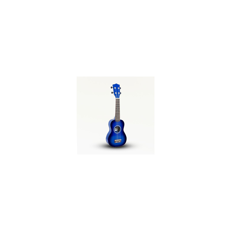 Ručne Vyrábané Ukulele - Modrá Povrchová Úprava s Tieňovaním (4 struny