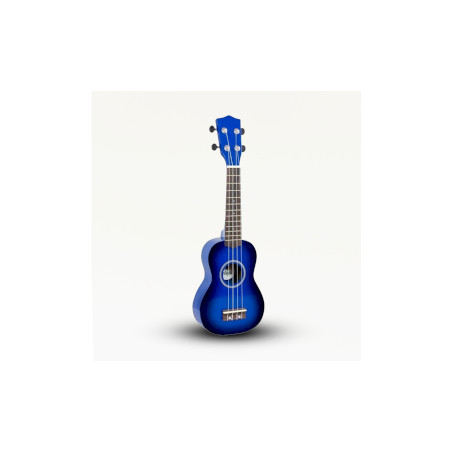 Ručne Vyrábané Ukulele - Modrá Povrchová Úprava s Tieňovaním (4 struny